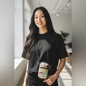 New Without Tags Disney Parks D-Tech Crossbody Phone Bag Mickey Minnie Goofy